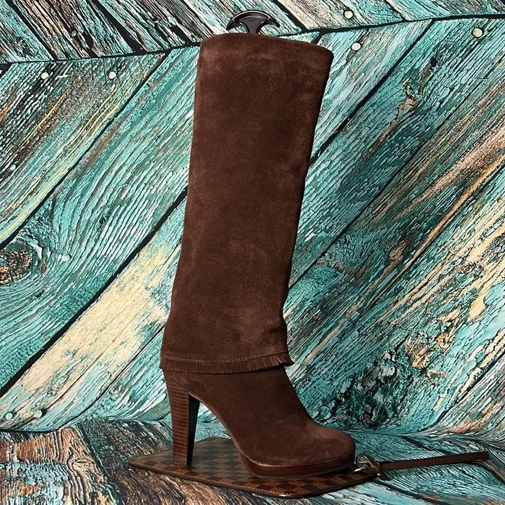 * Matisse dark brown suede tall over the knee boots